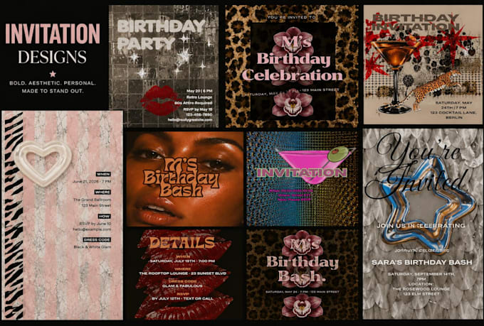 create bold aesthetic invitations